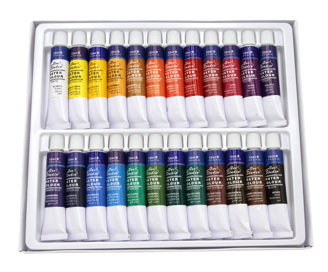Aquarelverf Aquarel verf probeerset 24 x 12ml Schildersezelenzo